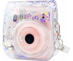 Viršelis LoveInstant Instax Mini 11 / Skaidrus violetinis Cekines