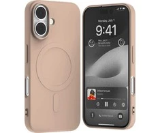 Mercury MagSafe Semi-Silikoninis Apple iPhone 16 6,1" dėklas telefonui rožinės spalvos sand