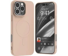 Dėklas Mercury MagSafe Semi-Silicone Apple iPhone 16 Pro Max 6,9″ rožinės spalvos sand
