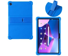 Planšetinio kompiuterio dėklas 4kom.pl Armor skirtas Lenovo Tab 10.1 2025 / XU, mėlynas – apsauginis su stovu