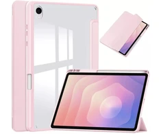 Dėklas na tablet 4kom.pl CLEAR PENCIL do Samsung Galaxy Tab S11 11" SM-X730 SMX736 su klapką rožinė