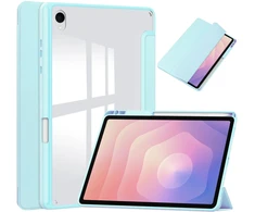 Planšetinio kompiuterio dėklas 4kom.pl Clear Pieštukas, skirtas Samsung Galaxy Tab S11 11 SM SMX736, su dangteliu, mėlynas - apsauginis