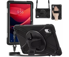 Dėklas na tablet 4kom.pl Dėklas Armor Strap su paskiem do Lenovo Tab M11 10.95 TB330FU TB330XU TB331FC, juoda