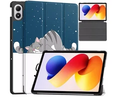 Planšetinio kompiuterio dėklas 4kom.pl Xiaomi Redmi Pad 2 PRO 12.1 2025 / POCO Pad M1 su grafiniu dizainu SMART