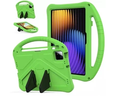 Planšetinio kompiuterio dėklas 4kom.pl FunColor dėklas, skirtas Xiaomi Pad 7 / Pad 7 PRO 11.2, stovo laikiklis, šarvuotas, žalias