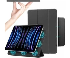 Dėklas na tablet 4kom.pl Dėklas Magnetic do Apple iPad 10 10.9 10 GEN 2022 iPad 11 A16 11 GEN 2025, juoda