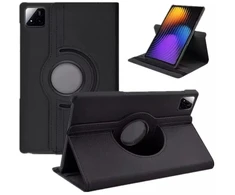 Planšetinio kompiuterio dėklas 4kom.pl Sukamasis dėklas Xiaomi Pad 7 / Pad 7 PRO 11.2 su stove, užsegamas dangtelis, juodas