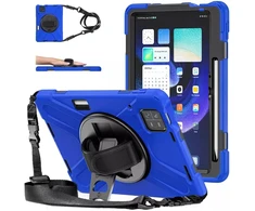 Dėklas na tablet 4kom.pl Dėklas pancerne Armor uchwyt dirželis do Xiaomi Mi Pad 6/ 6 Pro 2023, tamsiai mėlyna