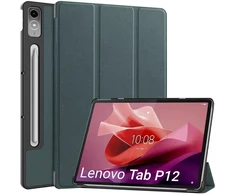 Dėklas na tablet 4kom.pl Dėklas Smart Case pokrowiec do Lenovo Tab P12 12.7" TB370 TB370FU 2023, žalia