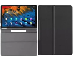 Dėklas na tablet 4kom.pl Dėklas SMART do Lenovo Yoga Smart Tab YT-X705F YT-X705L podstawka su klapką, juoda
