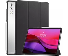 Planšetinio kompiuterio dėklas 4kom.pl SMART dėklas Lenovo Yoga Tab Plus 12.7 2025 TB520FU ZAEG0022PL su dangteliu, juodas