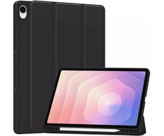 Dėklas na tablet 4kom.pl Dėklas SMART PENCIL do Samsung Galaxy Tab S11 11" SM-X730 SMX736 su klapką, juoda