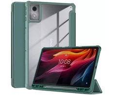 Dėklas na tablet 4kom.pl Dėklas su podstawką klapką Clear Pieštukas do Lenovo Tab K11 Plus 11.45" TB352FU, žalia