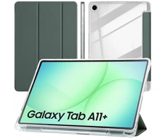 Planšetinio kompiuterio dėklas 4kom.pl Trijų dalių sulankstomas dėklas, skirtas „Samsung Galaxy Tab A11+ Plus 10.9 2025 / A9+ Plus 11 2023“ – su stovu ir rašiklio laikikliu