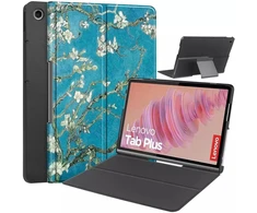 Planšetinio kompiuterio dėklas Strado-Tech Graphic Lenovo Tab Plus TB351FU abrikosų spalvos