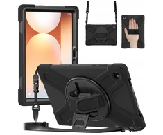Dėklas na tablet 4kom.pl Samsung Galaxy Tab A9 Plus Pancerne su laikikliu i paskiem