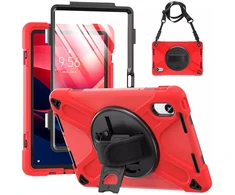 Dėklas na tablet 4kom.pl Shockproof su laikikliu do Lenovo Tab M11 10.95 TB330FU TB330XU TB331FC raudona