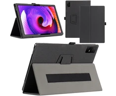 Planšetinio kompiuterio dėklas 4kom.pl Slim, skirtas Tcl Tab 10 Gen. 2 8496G 10.36 10.4 / Gen 2, juodas – apsauginis su stovu