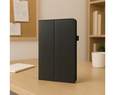 Planšetinio kompiuterio dėklas 4kom.pl Slim su dangteliu, skirtas Lenovo Tab M10 10.1 2022 3 Gen / 3rd Gen, juodas – apsauginis su stovu