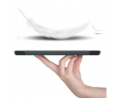 Planšetinio kompiuterio dėklas 4kom.pl Smart Case, skirtas Lenovo Tab Plus, tamsiai žalias – apsauginis su stovu