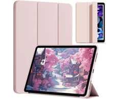 Planšetinio kompiuterio dėklas 4kom.pl Smart Case, skirtas Redmi Pad SE 8.7 2024, rožinis – apsauginis su stovu, prieiga prie prievadų ir mygtukų