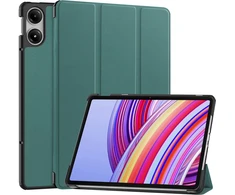 Planšetinio kompiuterio dėklas Strado-Tech Smart skirtas Xiaomi Redmi Pad Pro 12.1 2024 su dangteliu / Redmi Pad Pro 12.1 2024, žalias – apsauginis su stovu