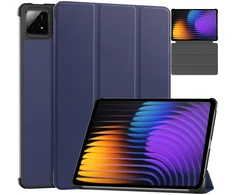 Dėklas na tablet 4kom.pl Smart do Xiaomi Pad 7 / Pad 7 Pro 11.2 su klapką / Xiaomi Pad 7 Pro, tamsiai mėlyna - ochronne su podstawką