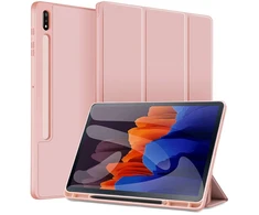 Dėklas na tablet 4kom.pl Smart su laikikliu rysik do Samsung Galaxy Tab S9 / S9 S10, rožinė - ochronne su podstawką