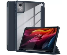 Dėklas na tablet 4kom.pl su podstawką klapką Clear Pieštukas do Lenovo Tab K11 Plus 11.45" TB352FU tamsiai mėlyna