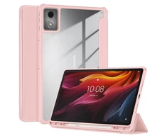 Dėklas na tablet 4kom.pl Z klapką Clear do Lenovo Tab K11 Plus 11.45 / Lenovo K11 Plus, rožinė - ochronne su podstawką