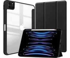 Crong PrimeFolio do iPad Pro 11" (2022-2021) / iPad Air 11” M2 (2024) / iPad Air 10.9” (5-4 gen.) juoda/permatomas