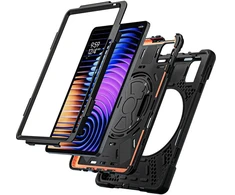 „Crong Defender Plus“ planšetinio kompiuterio dėklas – šarvuotas dėklas „Xiaomi Pad 8 / 8 Pro / Pad 7 / 7 Pro“ 11,2'' (juodas)
