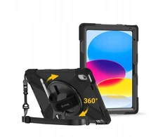 Crong Defender Plus - Rugged dėklas Apple iPad 11" A16 2025 / 10.9" 2022 juodos spalvos