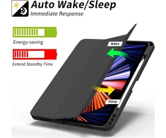 Dėklas na tablet eStuff eSTUFF ES68201400-BULK etui na tablet 32,8 cm (12.9'') Folio Juodas, Permatomas