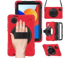 Dėklas na tablet Hurtel Dėklas pancerne Shockproof su laikikliu paskiem do Xiaomi Redmi Pad SE 8.7 2024, raudona