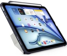 Pipetto Origami No3 Pieštukas dėklas, tamsiai mėlynos spalvos – iPad Air 10.9″ (2022/2020)/11″ 2024/2025/2026