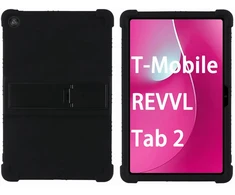 Strado-Tech Armor planšetinio kompiuterio dėklas T-Mobile T Planšetė 2 10.1 5G 2025, šarvuotas, juodas – apsauginis su stovu
