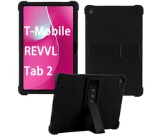 Strado-Tech Armor planšetinio kompiuterio dėklas T-Mobile T Planšetė 2 10.1 5G 2025, šarvuotas, juodas – apsauginis su stovu