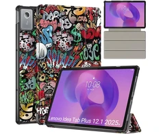 Strado-Tech planšetinio kompiuterio dėklas Lenovo Idea Tab Plus 12.1 2025 - apsauginis su stovu, prieiga prie portų ir mygtukų