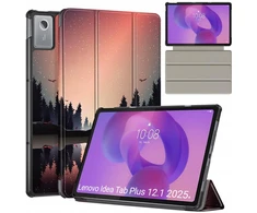 Strado-Tech planšetinio kompiuterio dėklas Lenovo Idea Tab Plus 12.1 2025 - apsauginis su stovu, prieiga prie portų ir mygtukų
