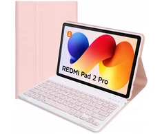 Planšetinio kompiuterio dėklas Strado-Tech su Bluetooth klaviatūra, skirtas Redmi Pad 2 Pro 2025 – apsauginis su stovu, prieiga prie prievadų ir mygtukų