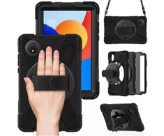 Dėklas na tablet SUPERO Dėklas pancerne Shockproof su laikikliu paskiem do Xiaomi Redmi Pad SE 8.7 2024, juoda