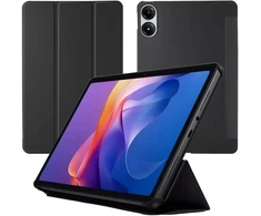 Planšetinio kompiuterio dėklas Strado-Tech SMART dėklas Xiaomi Redmi Pad 2 11 11'' 2025 su dangteliu, žadinimo funkcija, juodas