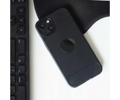 Telforceone „iPhone 17“ dėklas su anglies pluošto logotipu, juodas