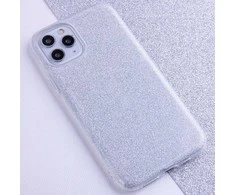 Telforceone Blizgantis dėklas, skirtas „iPhone 17“, sidabrinis