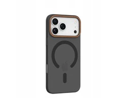 Dėklas Oem Case for iPhone 17 Go Oranžinis compatible with MagSafe juodas