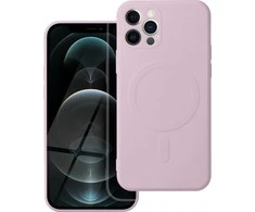 Oem SILICONE MAG COVER dėklas, suderinamas su MagSafe, skirtas IPHONE 12 Pro rožiniam