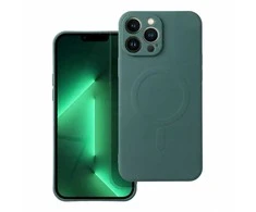 Oem SILICONE MAG COVER dėklas suderinamas su MagSafe skirtas Samsung Galaxy S25 Plus dark žalios spalvos
