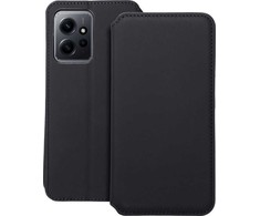 Oem DUAL POCKET Book dėklas skirtas Xiaomi Redmi Note 12 5G juodos spalvos
