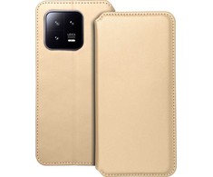 Oem DUAL POCKET Book dėklas skirtas Xiaomi 13 aukso spalvos